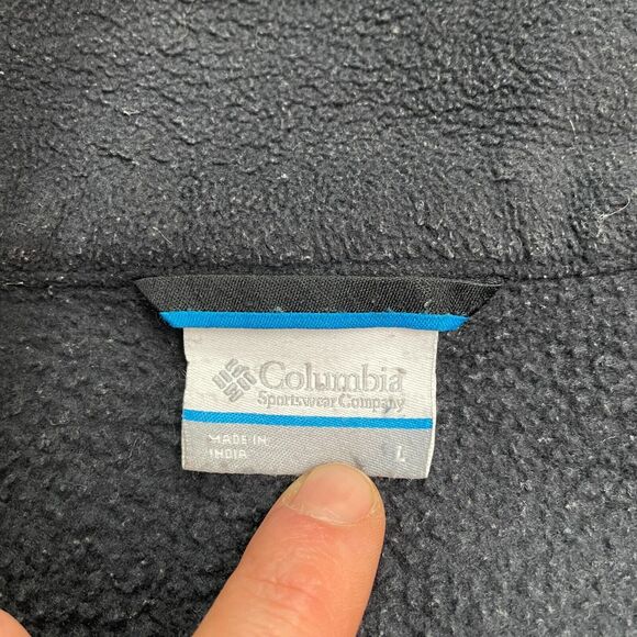 Columbia Steens Mountain Fleece Jacket Mens Large Black Full Zip Outdoor Hiking - Picture 8 of 15